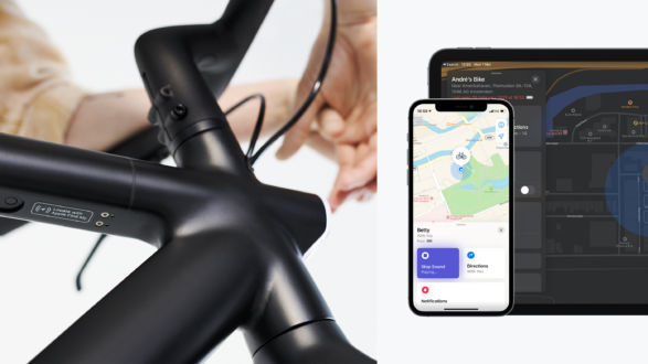 スマートさが、さらに加速。 最新型VanMoof S3 ＆ X3は、Apple Find Myネットワークに対応しています。